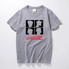 RAEEK summer brand music band gorillaz t-shirt cotton tops tees men short sleeve boy casual homme t shirt fashion