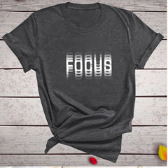 Focus Print T-shirts Women Short Sleeve Round Neck Casual Loose Summer Shirt Women Graphic Tee Aesthetic Clothes Tops 2020 Hot